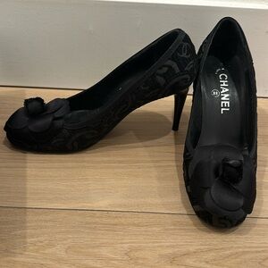 Authentic Chanel Black Pumps